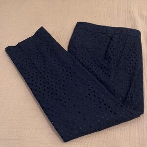 Banana Republic HAMPTON NAVY ISLET PREPPY COTTON PANT . Size 8 .